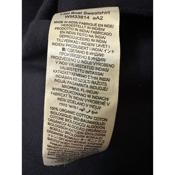 NEW Seasalt Cornwall Women Size 4 Organic Cotton Henley Sweatshirt Maritime Blue - Picture 8 of 8